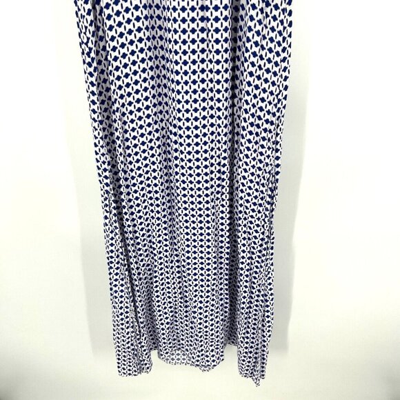 Seed Heritage Blue White Geometric Print Maxi Dress Women's 8 - Picture 7 of 7